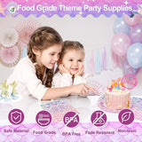 120 Pieces Mermaid Scale Birthday Party Tableware Set Includes