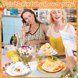 Funnymoom 60 Pcs 7 Inch Little Cutie Paper Plates Orange Baby Shower