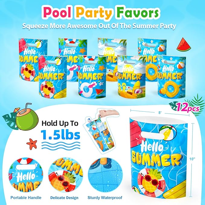 INNOCHEER Pool Party Favors Beach Party Favors for Kids 3-4-5-8-12, 96