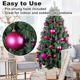 Fuchsia 4.0" X Large Christmas Balls - Christmas Tree Decoration