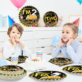 96Pcs Construction 2nd Birthday Party Supplies Construction Truck