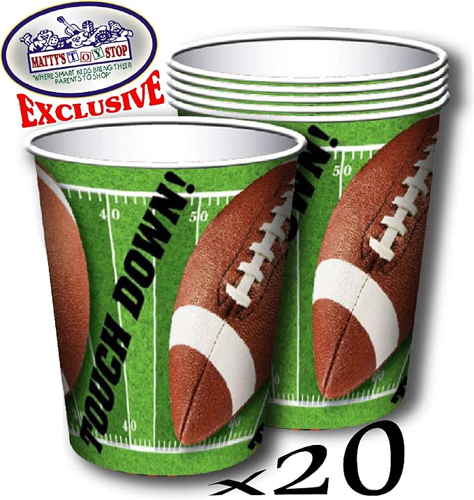 Deluxe Football Theme Party Supplies Set for 20 People Includes 20