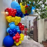HILAVO Red Yellow Blue Balloons Light Baby Royal Metallic Blue Red