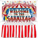 Large Carnival Circus Party Decorations 71 x 43 Inch, Welcome to The