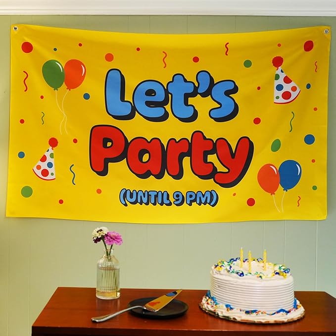 Funny Party Banner 60" x 33" – Hilarious Decoration for Adults, Gag Gi
