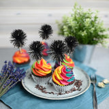 Gyufise 30Pcs Foil Firework Cupcake Toppers Sparkle Tinsel Cake #25