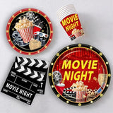 140pcs Movie Night Supplies Now Showing Convenient Paper Tableware