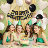 Black Gold Birthday Decorations Party Decorations with Sand White