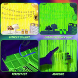 2 Pack Glow in The Dark Party Streamers, Neon Party Decorations