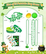 Jeowoqao 184pcs St Patricks Day Accessories Party Favor Set St
