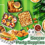 36 Pack Soccer Party Supplies Large 5 lb Soccer Plates Trays Bowls