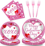 25 Guests Galentine's Day Party Supplies Galentine's Day Pink XOXO