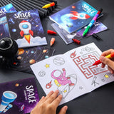BenLouis 12 Outer Space Mini Coloring Books Kids with 12 Stacking