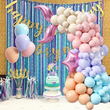 Mermaid Themed Balloons Garland Arch Kit 150Pcs for Sea Princess