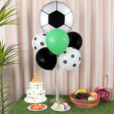 Soccer party Balloons Stand Kit 2 Sets with 2 Soccer Foil Balloons