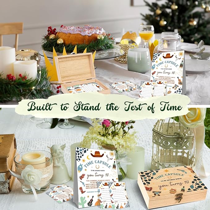 Cowboy Memory Time Capsule Kit Baby 1st Birthday Memory Time Capsule