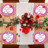 50Pcs Happy Galentine's Day Party Oval Plates 11 Inch Large