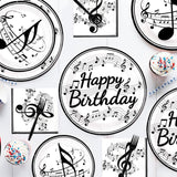 96 Pcs Music Birthday Party Supplies Music Notes Plates Napkins