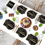 Happy Retirement Party Supplies Serves 24 Black and Gold Retirement