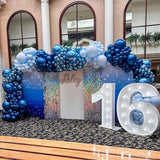 YMSZ Blue and Silver Balloons, 67pcs 12 Inch Navy Blue Balloon