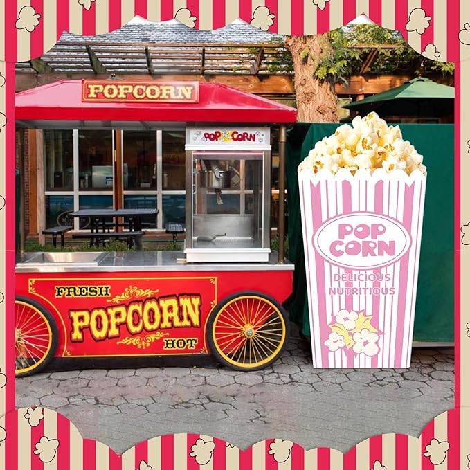 4 Feet Carnival Circus Decoration Popcorn Box Cardboard Cutout