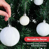 Prextex 36 Piece White Christmas Ornaments and Balls - White Ornament