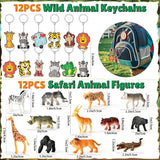 12 Sets Jungle Safari Party Favors Wild Animals Birthday Supplies