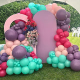 HILAVO Pink Purple Blue Balloons 60 Pcs Hot Pink Light Pink Teal