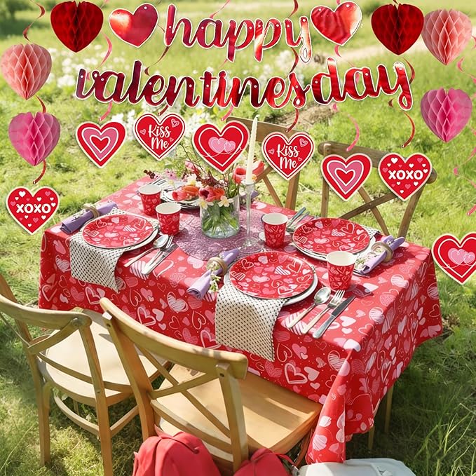 Valentine Day Plates Napkins Party Supplies Include Paper Plates