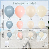 Gender Reveal Balloon Arch Kit 115Pcs Dusty Blue Blush Balloons