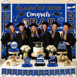 2026 Graduation Decorations, Blue and Black Graduation Decorations