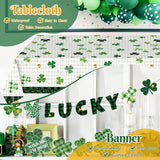 102 Pcs St Patrick's Day Paper Plates and Napkins Green Shamrock