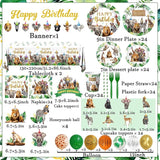 Safari Themed Party Decorations Tableware 198pcs Jungle Plates and