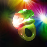 Kangaroo 12 Pack Dinosaur LED Light up Rings Bulk - Flashing Colorful