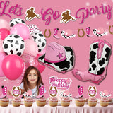 Disco Cowgirl Birthday Party Decorations - 105PCS Pink Decorations