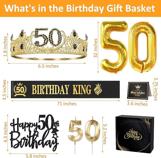 50th Birthday Gifts for Men 50th Birthday Decorations for Men Party