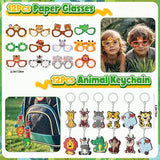 136Pcs Safari Party Favors Jungle Birthday Supplies for Kids Wooden