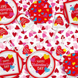 Valentine's Day Party Supplies Set for 25 Elegant Disposable Paper