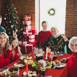 16 Pack Red Plastic Tablecloth for Rectangle Tables, Premium