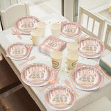 96PCS Rose Gold 40th Birthday Party Paper Plates and Napkins Forty