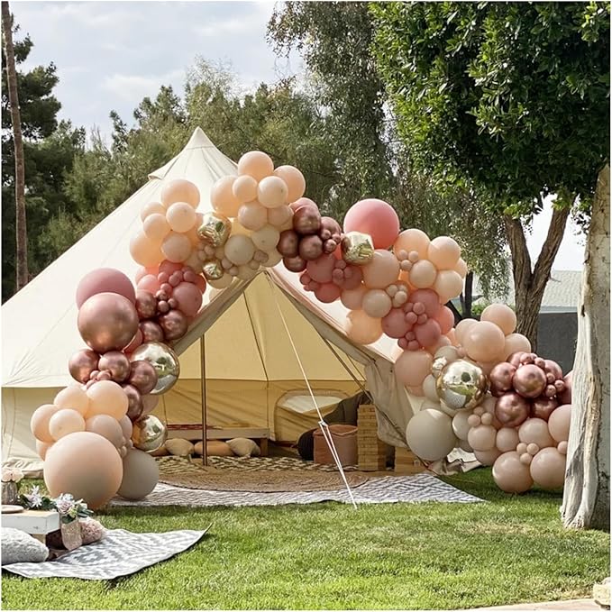 Boho Balloon Arch Kit 158pcs Dusty Rose Balloon Garland Dusty Pink