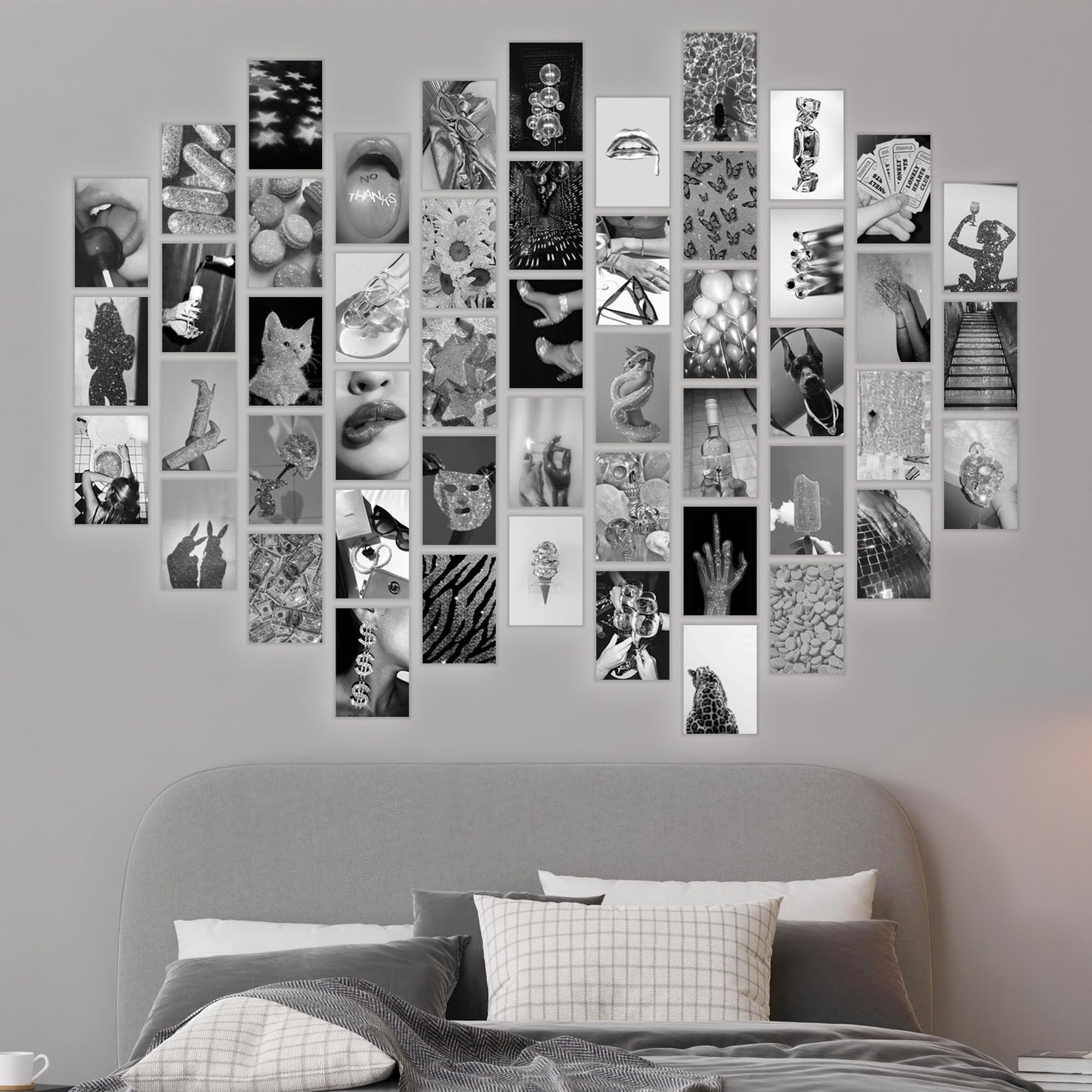 Y2K BOO Black and White Wall Art Prints - Modern Chic Wall Collage
