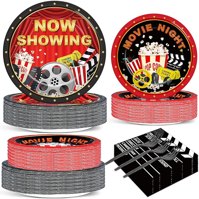200pcs Movie Night Party Supplies Decorations Movie Popcorn Theme
