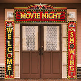 3 Pcs Movie Night Porch Banner Decorations Movie Theme Party Hanging