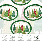 50Pcs Christmas Tree Oval Plates 10 x12 Large Christmas Tree Heavy