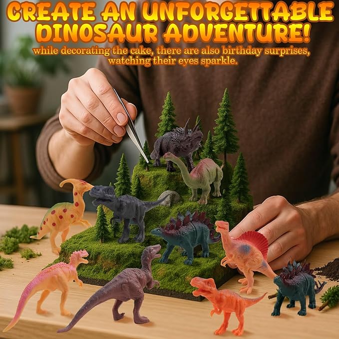 26 PCS Jungle Animal Birthday Party Decorations with Dinosaur