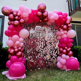 HILAVO Pink Balloons Set 12 Inch Hot Dark Magenta Light Pastel Pink