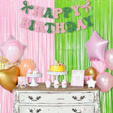 BRAVESHINE Party Streamers Backdrop - 2 Pack 3.2ft X 8.2ft Tinsel