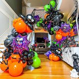 Halloween Party Balloons, 67pcs 12 Inch Black Orange and Purple Green