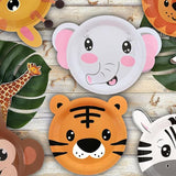 Safari Jungle Wild Animal Party Supplies 60PCS Disposable jungle zoo